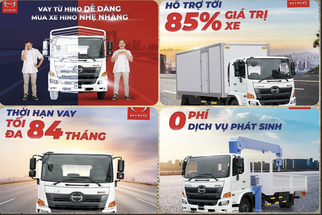 Vay mua Hino dễ dàng từ gói vay HFS lên đến 85% giá trị xe